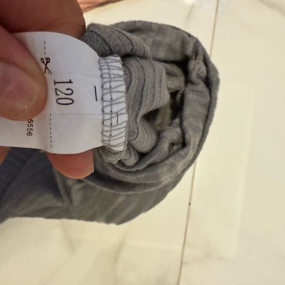 Ribbed Sleeveless kids Rompers in Pink and Gray #22 - Picture 2 of 4